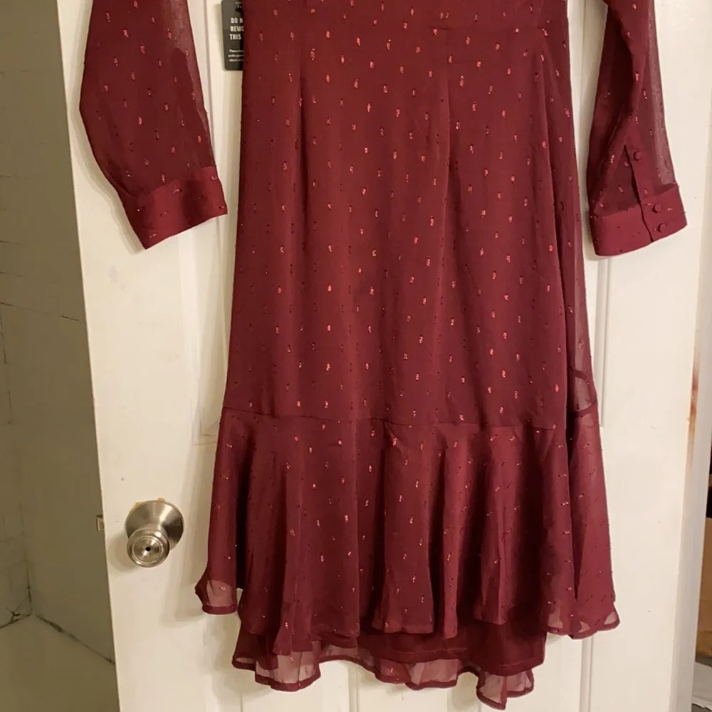 Express holiday sparkle wrap dress - Picture 7 of 12